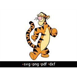 tigger- 1 svg, png, pdf, dxf