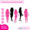 Barbi Doll Silhouettes Bundle Babe Dance Cheer Mermaid Princess Pink  SVG PNG JPG Clipart Digital Download Sublimation Cricut Cut File Dxf - 5.jpg