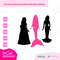 Barbi Doll Silhouettes Bundle Babe Dance Cheer Mermaid Princess Pink  SVG PNG JPG Clipart Digital Download Sublimation Cricut Cut File Dxf - 6.jpg