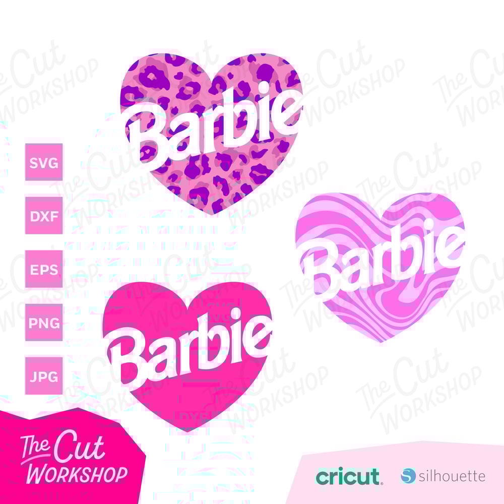 Barbi Icons Retro Logo Bundle Babe Doll Girly Beach Head Pink Layered SVG PNG JPG Clipart Digital Download Sublimation Cricut Cut File Dxf - 2.jpg