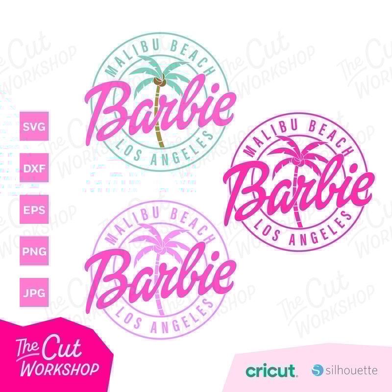 Barbi Icons Retro Logo Bundle Babe Doll Girly Beach Head Pink Layered SVG PNG JPG Clipart Digital Download Sublimation Cricut Cut File Dxf - 4.jpg