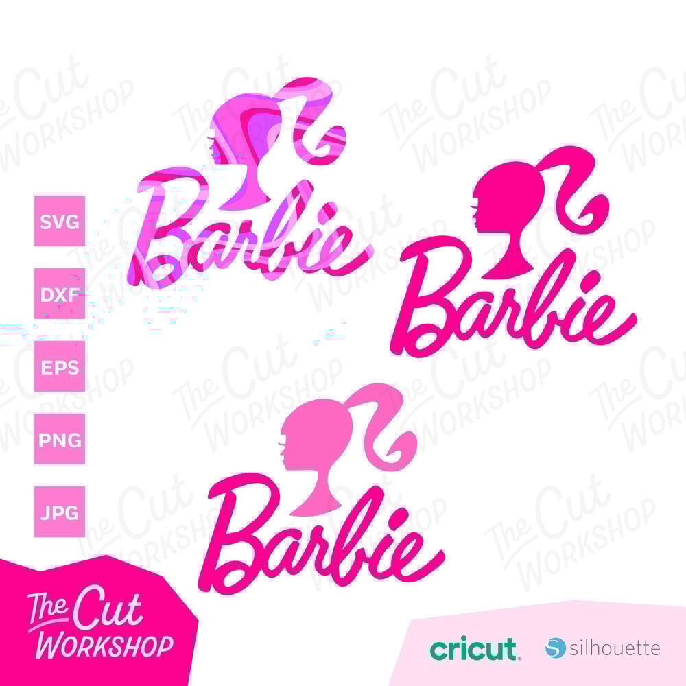 Barbi Icons Retro Logo Bundle Babe Doll Girly Beach Head Pink Layered SVG PNG JPG Clipart Digital Download Sublimation Cricut Cut File Dxf - 5.jpg