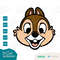 Chip Chipmunk Head Face Smiling Chip n Dale 1 Color and LAYERED BUNDLE  SVG Clipart Digital Download Sublimation Cut File Png Dxf Eps Jpg - 4.jpg