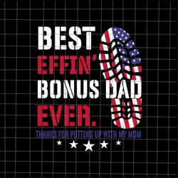 best effin bonus dad ever svg, thanks for putting up with my mom svg, dad flag american svg, funny father's day svg, cri