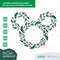 Christmas Holiday Wreath Mickey Minnie Mouse Ears  6 COLOR  SVG Clipart Images Digital Download Sublimation Cricut Cut File Png Dxf Jpg - 2.jpg
