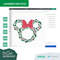Christmas Holiday Wreath Mickey Minnie Mouse Ears  6 COLOR  SVG Clipart Images Digital Download Sublimation Cricut Cut File Png Dxf Jpg - 5.jpg