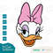 Daisy Duck Head Face Smiling 1 Color and LAYERED BUNDLE  SVG Clipart Digital Download Sublimation Cut File Png Dxf Eps Jpg - 4.jpg