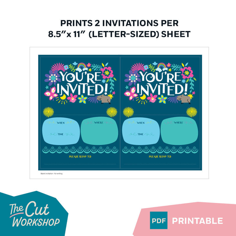 Encanto Birthday Party Invitation 5 x 7 Printable - Blue Pink White Themes Included - PDF Instant Digital Download - 5.jpg