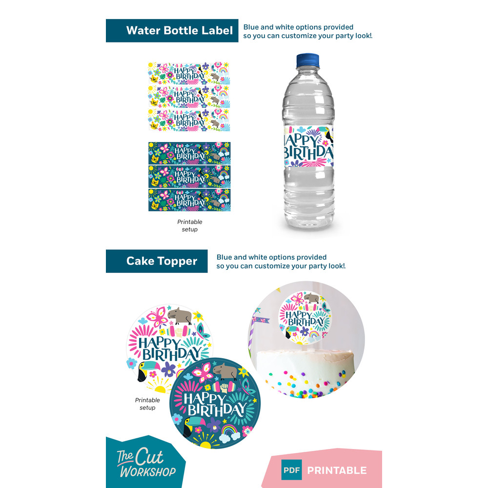 Encanto Birthday Party Printable Bundle - 10 ITEM Bundle - BLUE Theme - PDF Instant Digital Download - 7.jpg