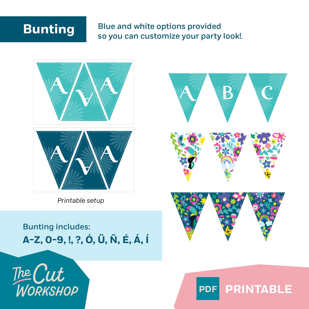 Encanto Birthday Party Printable Bundle - 10 ITEM Bundle - BLUE Theme - PDF Instant Digital Download - 8.jpg