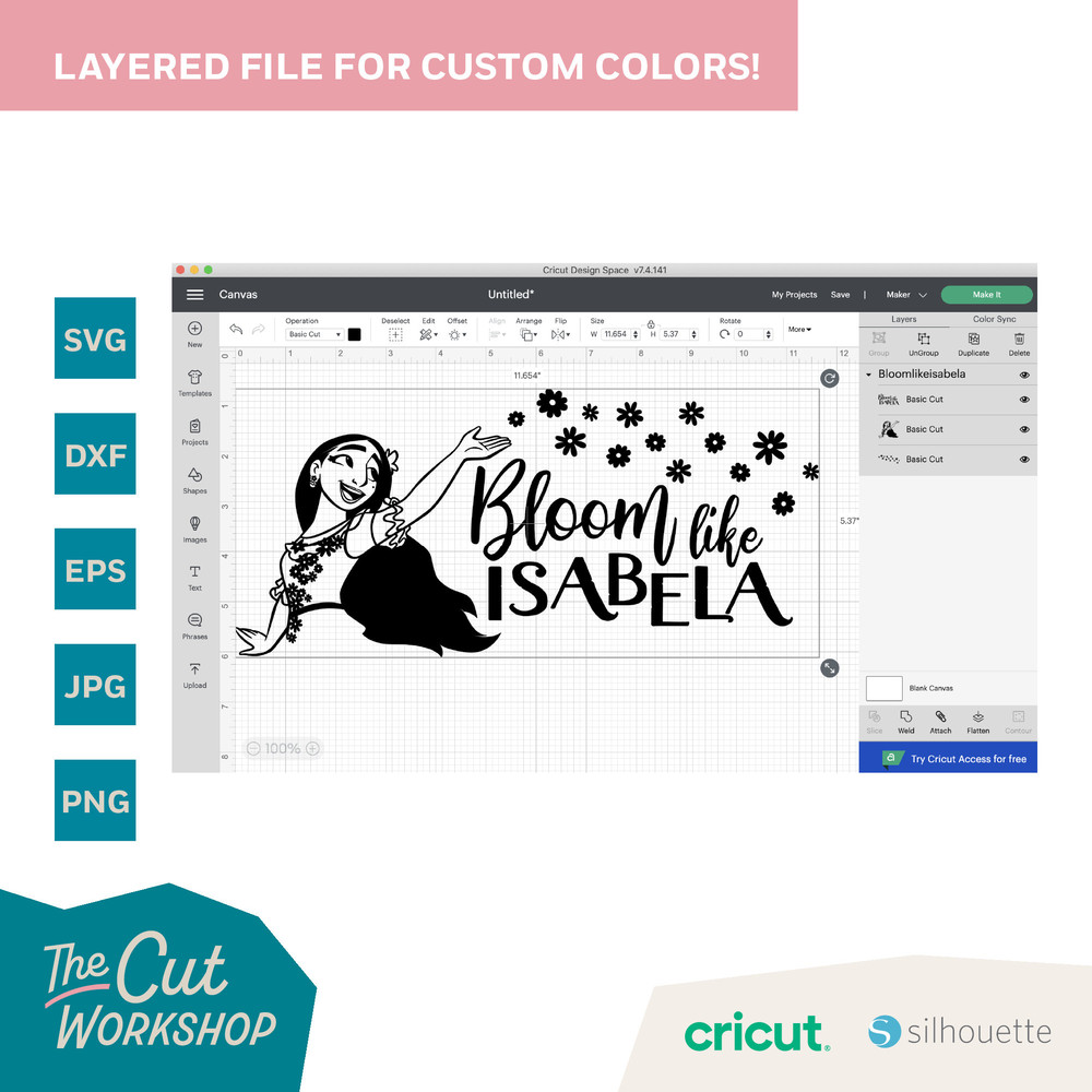 Encanto Bloom Like Isabela Madrigal  SVG Encanto Clipart Images Digital Download Sublimation Cut File Png Dxf Eps Jpg - 3.jpg