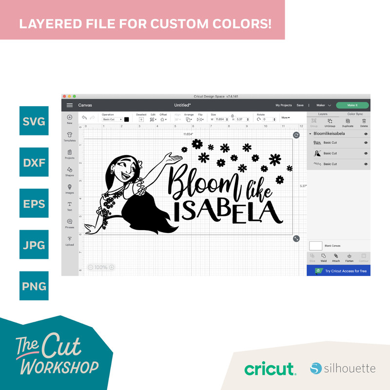 Encanto Bloom Like Isabela Madrigal  SVG Encanto Clipart Images Digital Download Sublimation Cut File Png Dxf Eps Jpg - 3.jpg