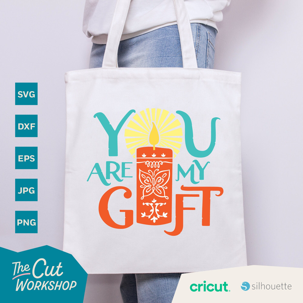 Encanto Candle Magic Pattern SVG  Instant Digital Download Cut File DXF PNG Jpg Cricut  You Are My Gift - 6.jpg