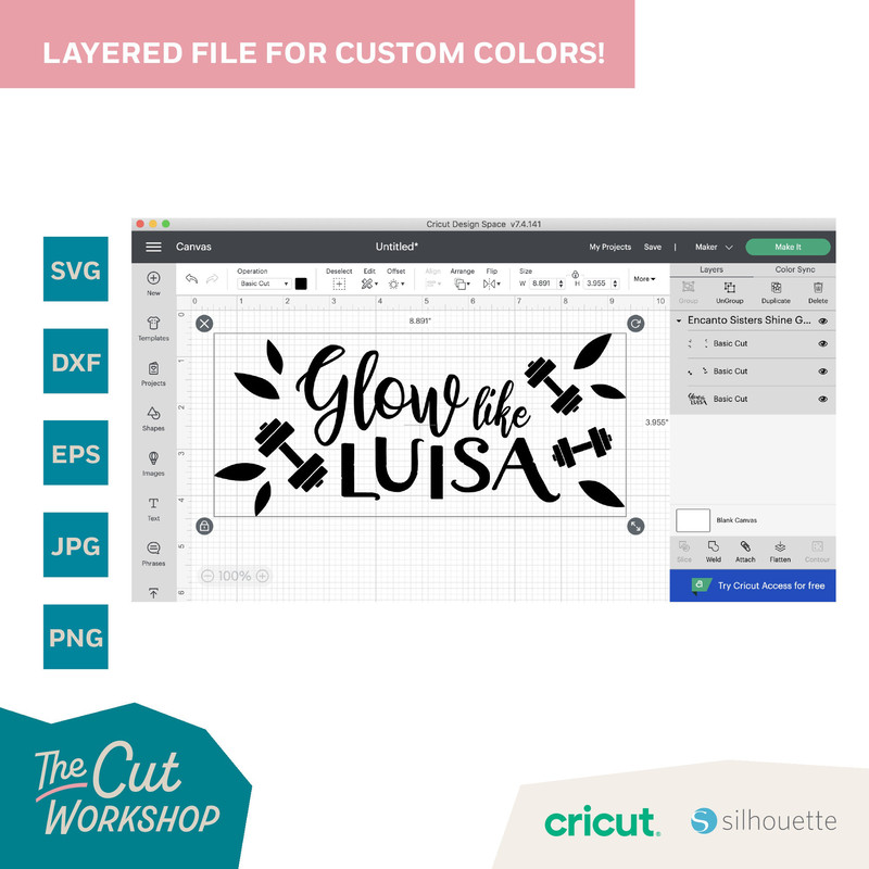 Encanto Glow Like Luisa Madrigal  SVG Encanto Clipart Images Digital Download Sublimation Cut File Png Dxf Eps Jpg - 2.jpg