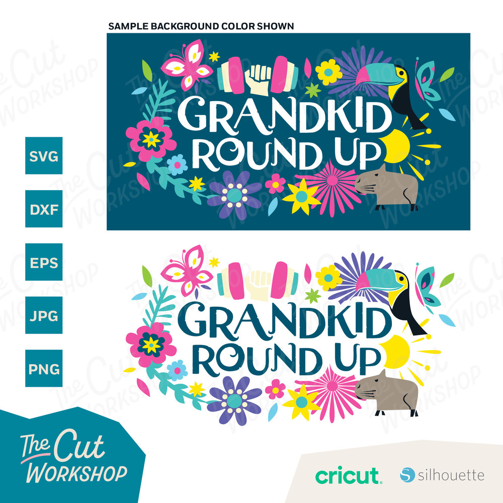 Encanto Grandkid Roundup SVG pink & teal version  Encanto Clipart Images Digital Download Sublimation Cut File Eps Png Jpg Dxf Cricut - 2.jpg