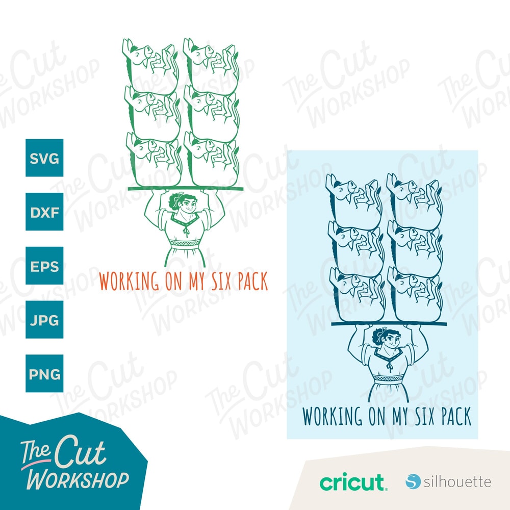 Encanto Luisa Madrigal Donkey Six Pack SVG 1 COLOR Encanto Clipart Images Instant Digital Download Sublimation Cut File Png Dxf Eps Jpg - 2.jpg