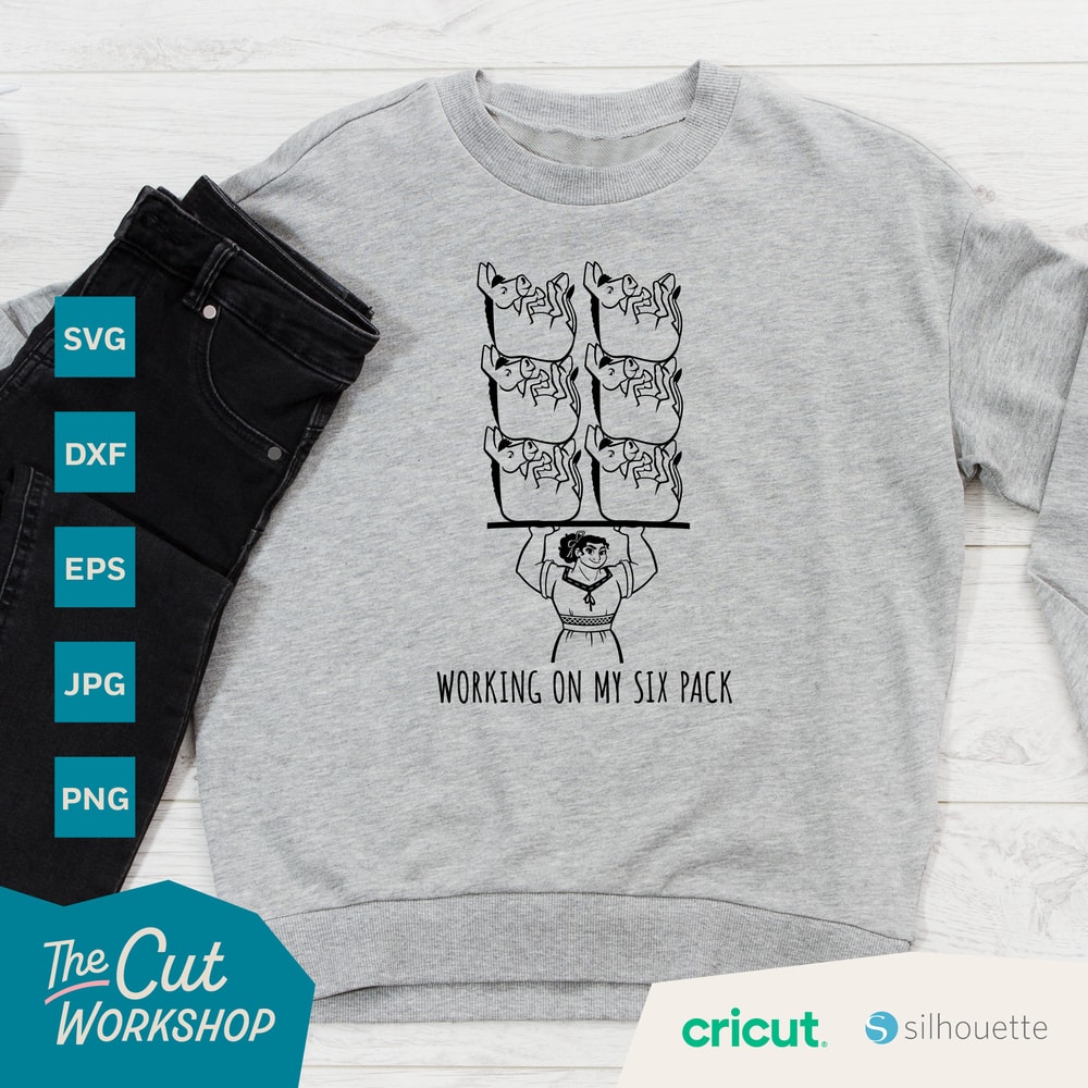 Encanto Luisa Madrigal Donkey Six Pack SVG 1 COLOR Encanto Clipart Images Instant Digital Download Sublimation Cut File Png Dxf Eps Jpg - 3.jpg