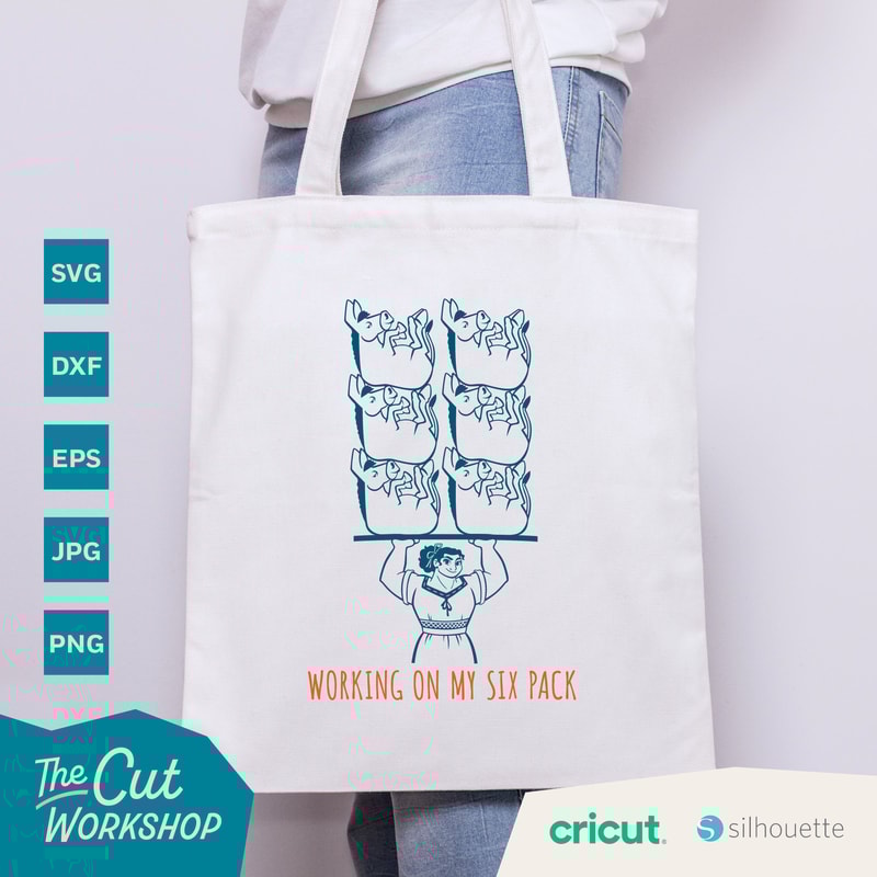 Encanto Luisa Madrigal Donkey Six Pack SVG 1 COLOR Encanto Clipart Images Instant Digital Download Sublimation Cut File Png Dxf Eps Jpg - 4.jpg