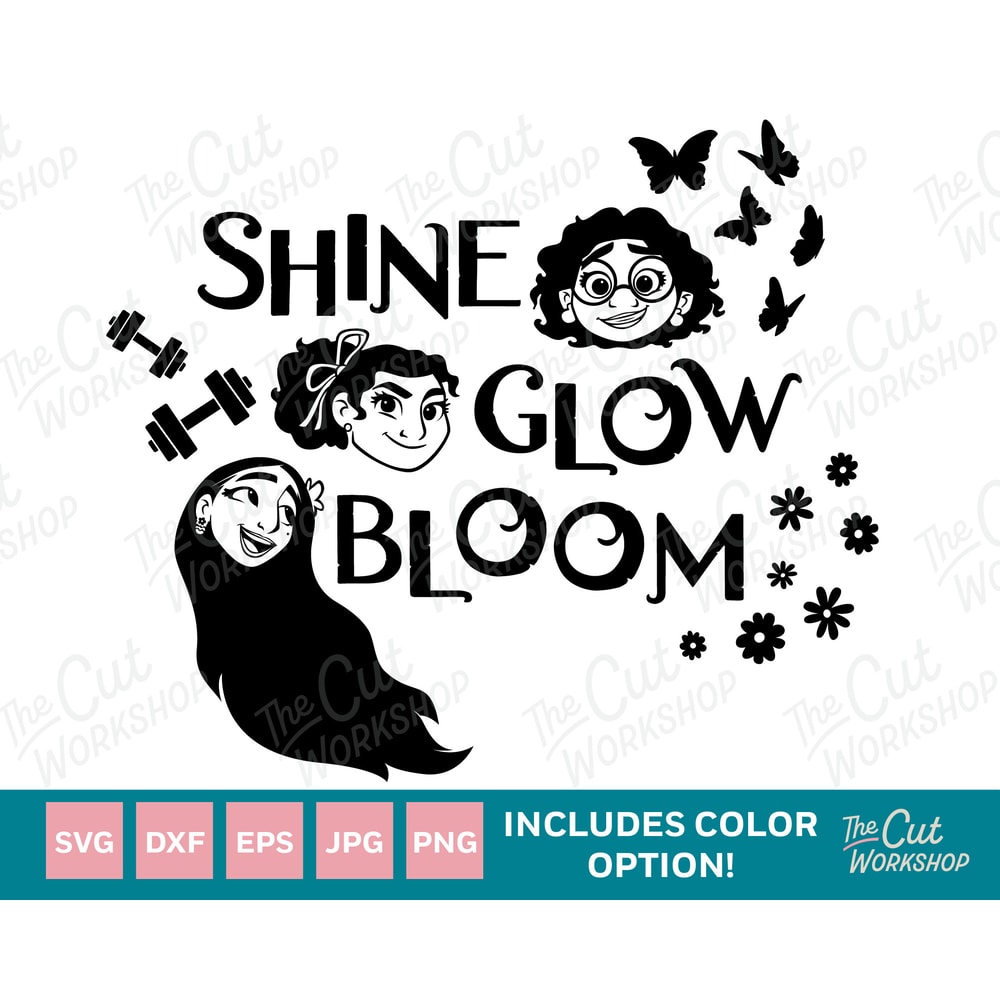 Encanto Mirabel Isabela Luisa Madrigal Sisters SVG Encanto Clipart Images Instant Digital Download Sublimation Cut File Png Dxf Eps Jpg - 1.jpg