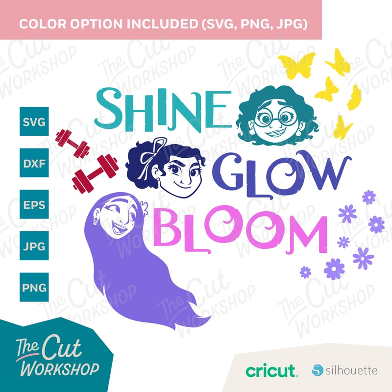 Encanto Mirabel Isabela Luisa Madrigal Sisters SVG Encanto Clipart Images Instant Digital Download Sublimation Cut File Png Dxf Eps Jpg - 4.jpg