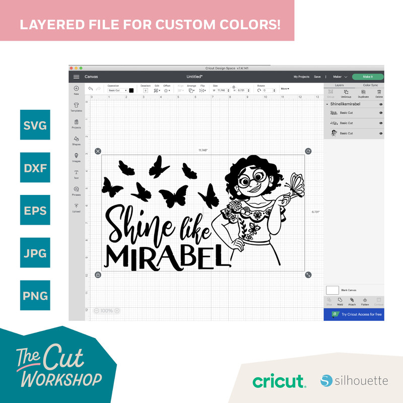 Encanto Shine Like Mirabel Madrigal  SVG Encanto Clipart Images Digital Download Sublimation Cut File Png Dxf Eps Jpg - 3.jpg
