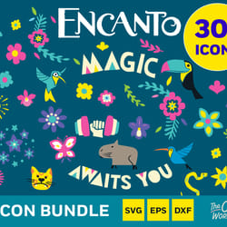 encanto svg icon bundle svg encanto clipart images instant digital download cut file cricut