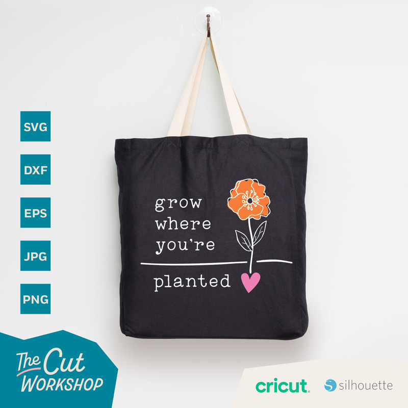 Grow Where You're Planted SVG Flower Clipart Spring Art Decor Instant Digital Download  dxf jpg png eps - 4.jpg