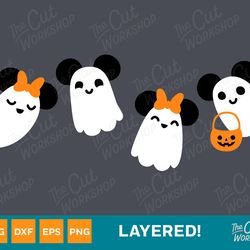 halloween cute ghosts mickey minnie mouse fall autumn svg clipart images digital download sublimation cricut cut file p