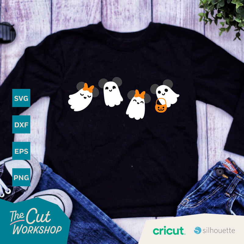 Halloween Cute Ghosts Mickey Minnie Mouse Fall Autumn  SVG Clipart Images Digital Download Sublimation Cricut Cut File Png Dxf Eps - 4.jpg