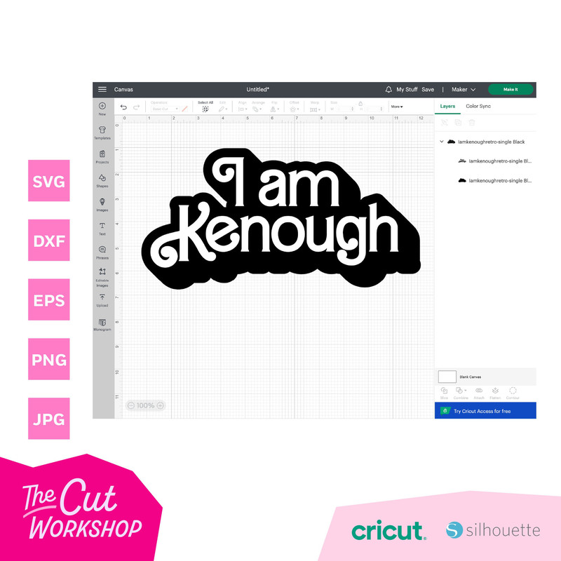 I am Kenough Kenn is Enough Logo Babe Doll Design Bundle Retro  SVG PNG Clipart Digital Download Sublimation Cricut Cut File Dxf Eps Jpg - 4.jpg