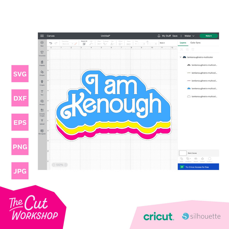 I am Kenough Kenn is Enough Logo Babe Doll Design Bundle Retro  SVG PNG Clipart Digital Download Sublimation Cricut Cut File Dxf Eps Jpg - 5.jpg