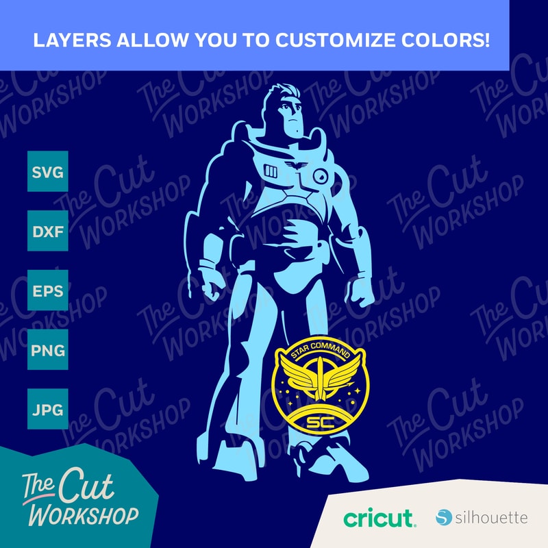 Buzz Lightyear Star Command Badge Clipart Instant Digital Do | Inspire ...