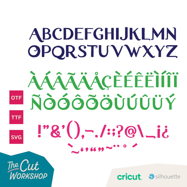 Encanto Font Alphabet OTF TTF SVG Digital Download Letters N - Inspire ...