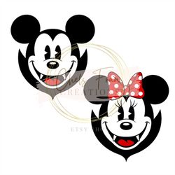 halloween dracula vampire mickey boy mouse minnie girl mouse svg, png, dxf, eps files, cut files, cricut