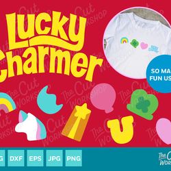 lucky charmer svg lucky st patricks day svg lucky charms shirt svg funny cute trendy cricut instant digital download dxf