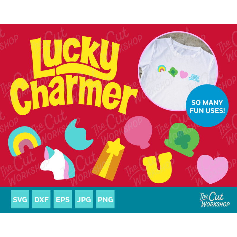 Lucky Charmer SVG Lucky St Patricks Day SVG Lucky Charms Shirt SVG Funny Cute Trendy Cricut Instant Digital Download Dxf Png Eps Jpg - 1.jpg