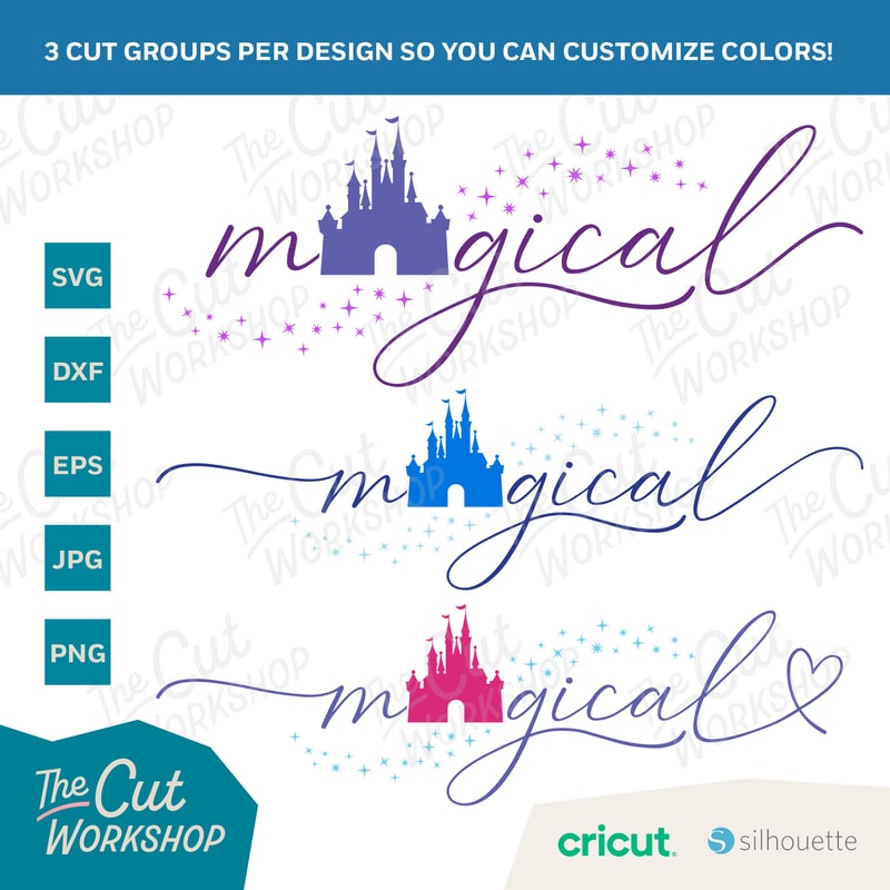 Magical Kingdom Castle Disneyland Disneyworld Trip SVG Clipart Images Digital Download Sublimation Cricut Cut File Png Dxf Eps Jpg - 4.jpg