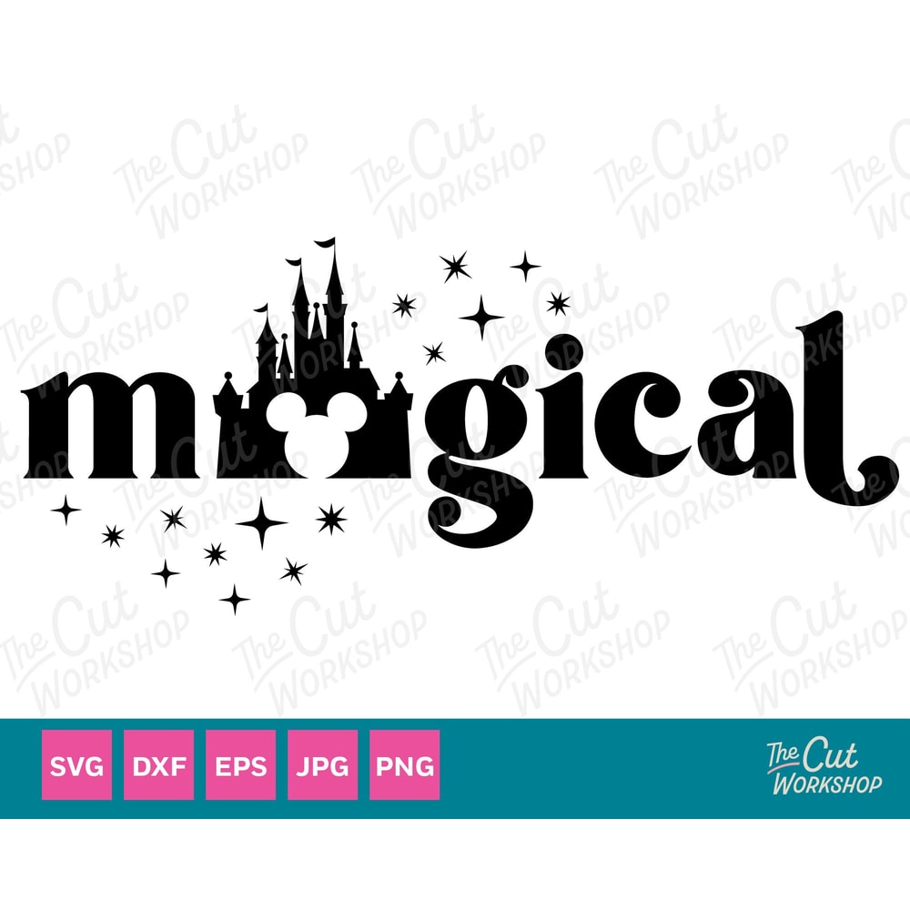 Magical Mickey Castle Disneyland Disneyworld Trip SVG Clipart Images Digital Download Sublimation Cricut Png Dxf Eps Jpg - 1.jpg