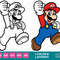 Mario Jumping Fist Super Mario Layered 1 Color  SVG Clipart Digital Download Sublimation Cricut Cut File Png Dxf Eps Jpg - 1.jpg