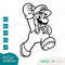 Mario Jumping Fist Super Mario Layered 1 Color  SVG Clipart Digital Download Sublimation Cricut Cut File Png Dxf Eps Jpg - 3.jpg