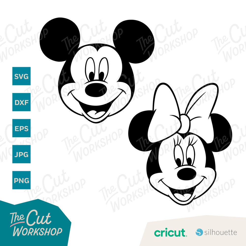 Mickey and Friends Minnie Daisy Donald Goofy Pluto Chip Dale 1 COLOR BUNDLE   SVG Clipart Download Sublimation Cut File Png Dxf Eps Jpg - 2.jpg