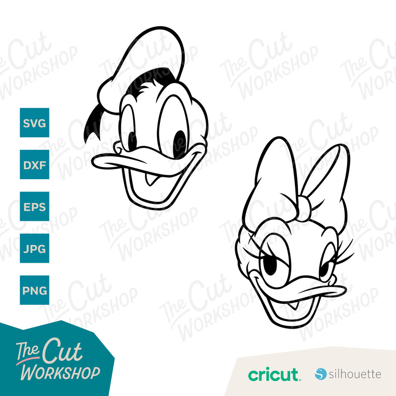 Mickey and Friends Minnie Daisy Donald Goofy Pluto Chip Dale 1 COLOR BUNDLE   SVG Clipart Download Sublimation Cut File Png Dxf Eps Jpg - 3.jpg