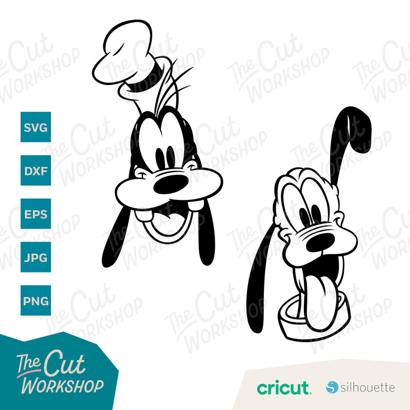 Mickey and Friends Minnie Daisy Donald Goofy Pluto Chip Dale 1 COLOR BUNDLE   SVG Clipart Download Sublimation Cut File Png Dxf Eps Jpg - 5.jpg
