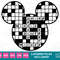 Mickey Ears Checkered Crossword Puzzle Style   SVG Clipart Digital Download Sublimation Cricut Cut File Png Dxf Eps Jpg - 1.jpg