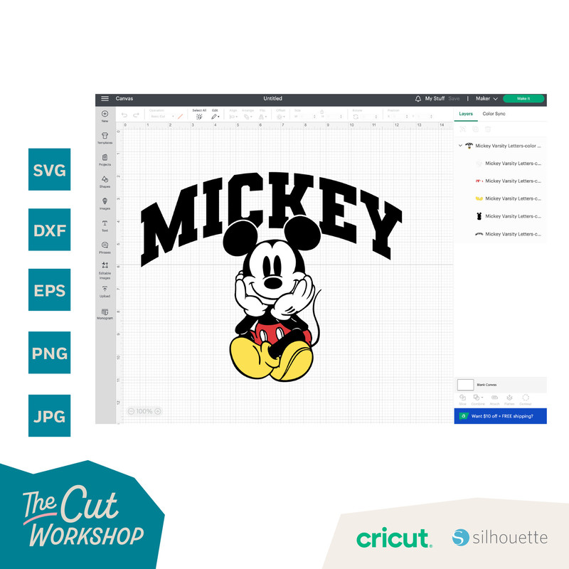 Mickey Varsity Collegiate Letters Distressed Sitting Mouse SVG Clipart Images Digital Download Sublimation Cricut Cut File Png Dxf Eps - 5.jpg