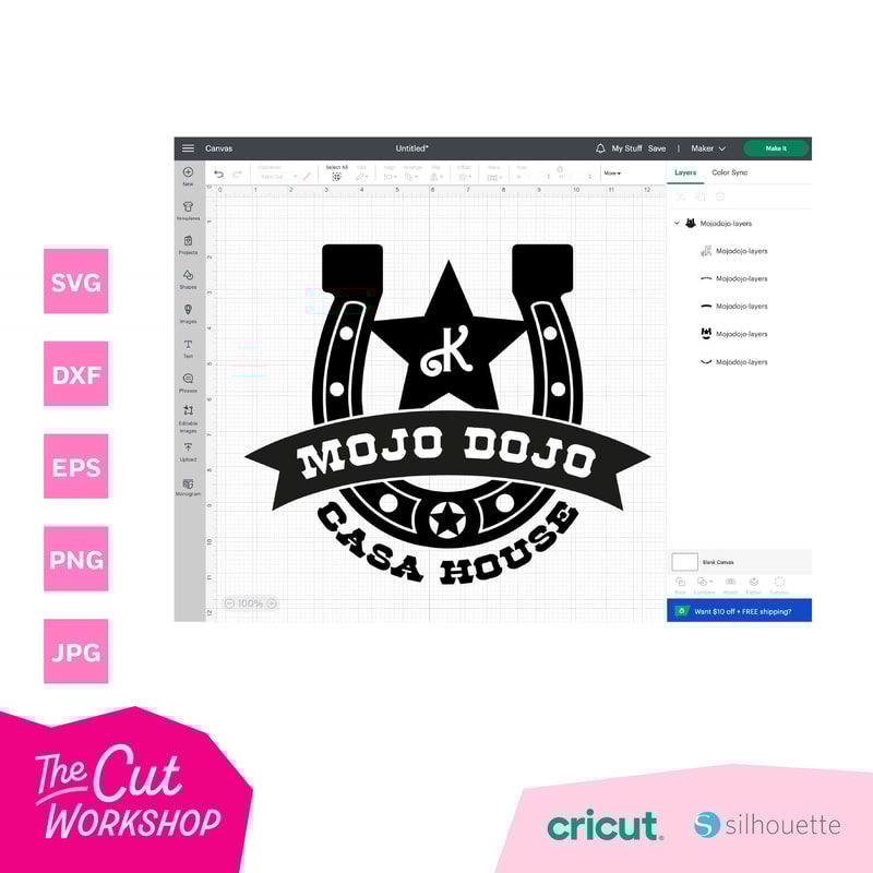 Mojo Dojo Casa House Horseshoe Stars Kenn Kendom SVG PNG Clipart Digital Download Sublimation Cricut Cut File Dxf Eps Jpg - 4.jpg