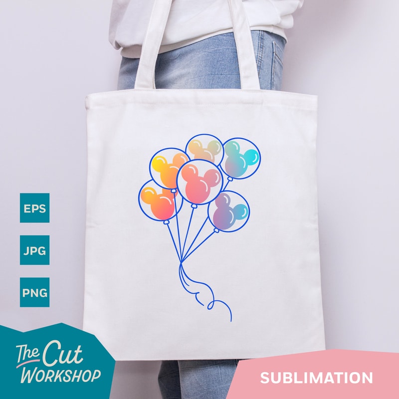 Mouse Ears Balloons Disneyland Disneyworld Clipart Images Digital Download Sublimation File Png Eps Jpg - 5.jpg
