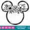 Mouse Ears Flower Crown Floral  SVG Clipart Images Digital Download Sublimation Cricut Cut File Png Dxf Jpg - 1.jpg