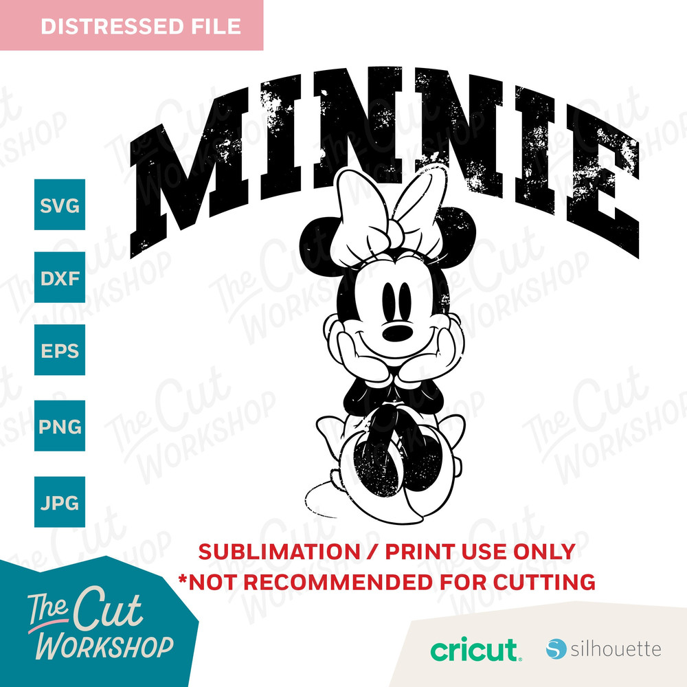 Mouse Varsity Collegiate Letters Distressed Sitting Cute  SVG Clipart Images Digital Download Sublimation Cricut Cut File Png Dxf Eps - 4.jpg
