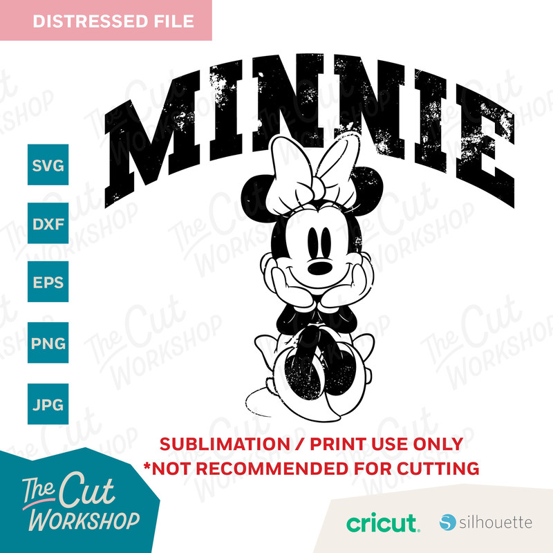 Mouse Varsity Collegiate Letters Distressed Sitting Cute  SVG Clipart Images Digital Download Sublimation Cricut Cut File Png Dxf Eps - 4.jpg